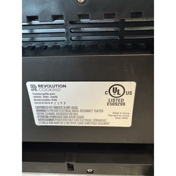 Revolution R180 High-Speed Touchscreen Toaster- - Picture 12 of 13